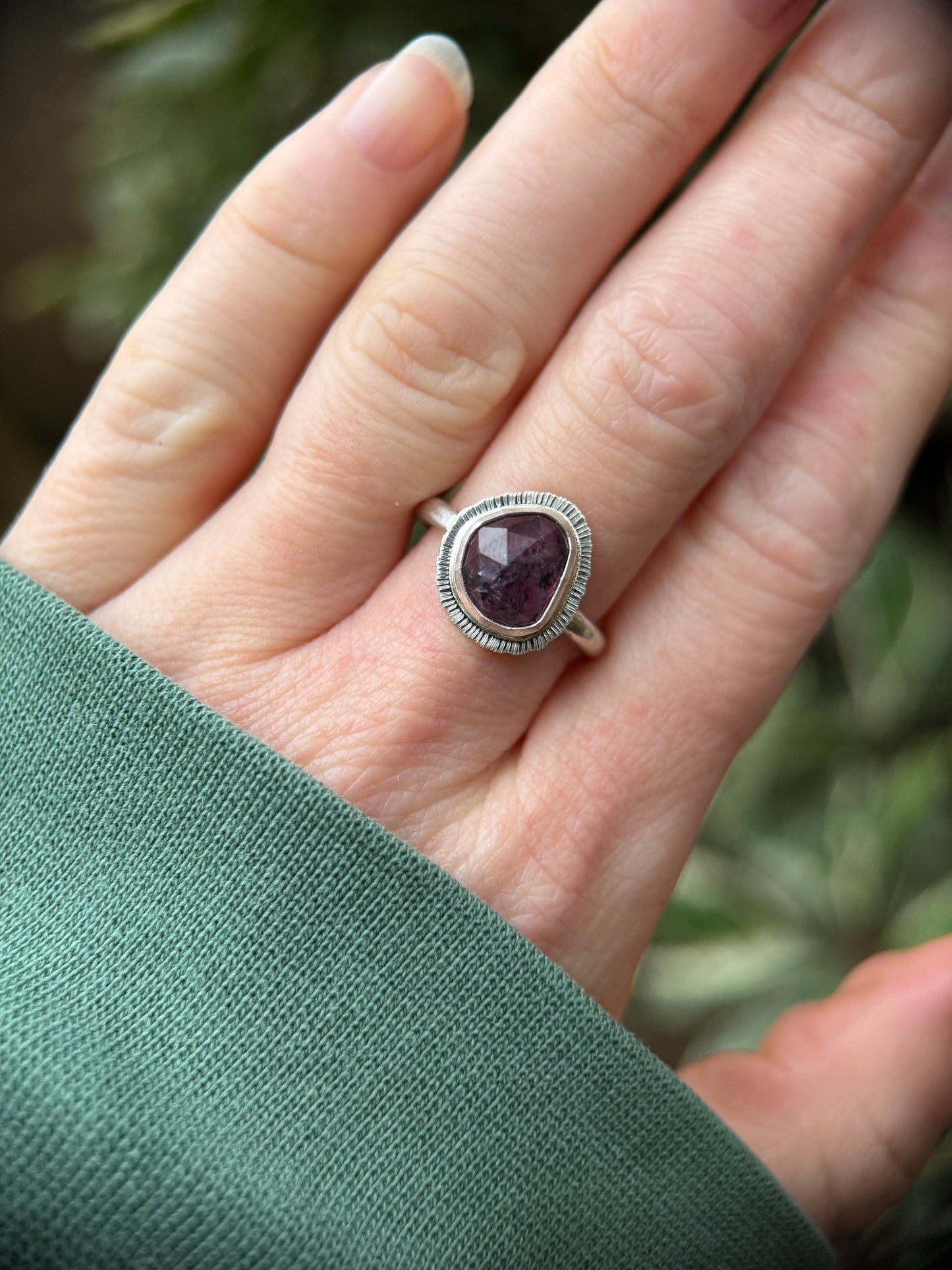 Rose cut Winza Sapphire ring