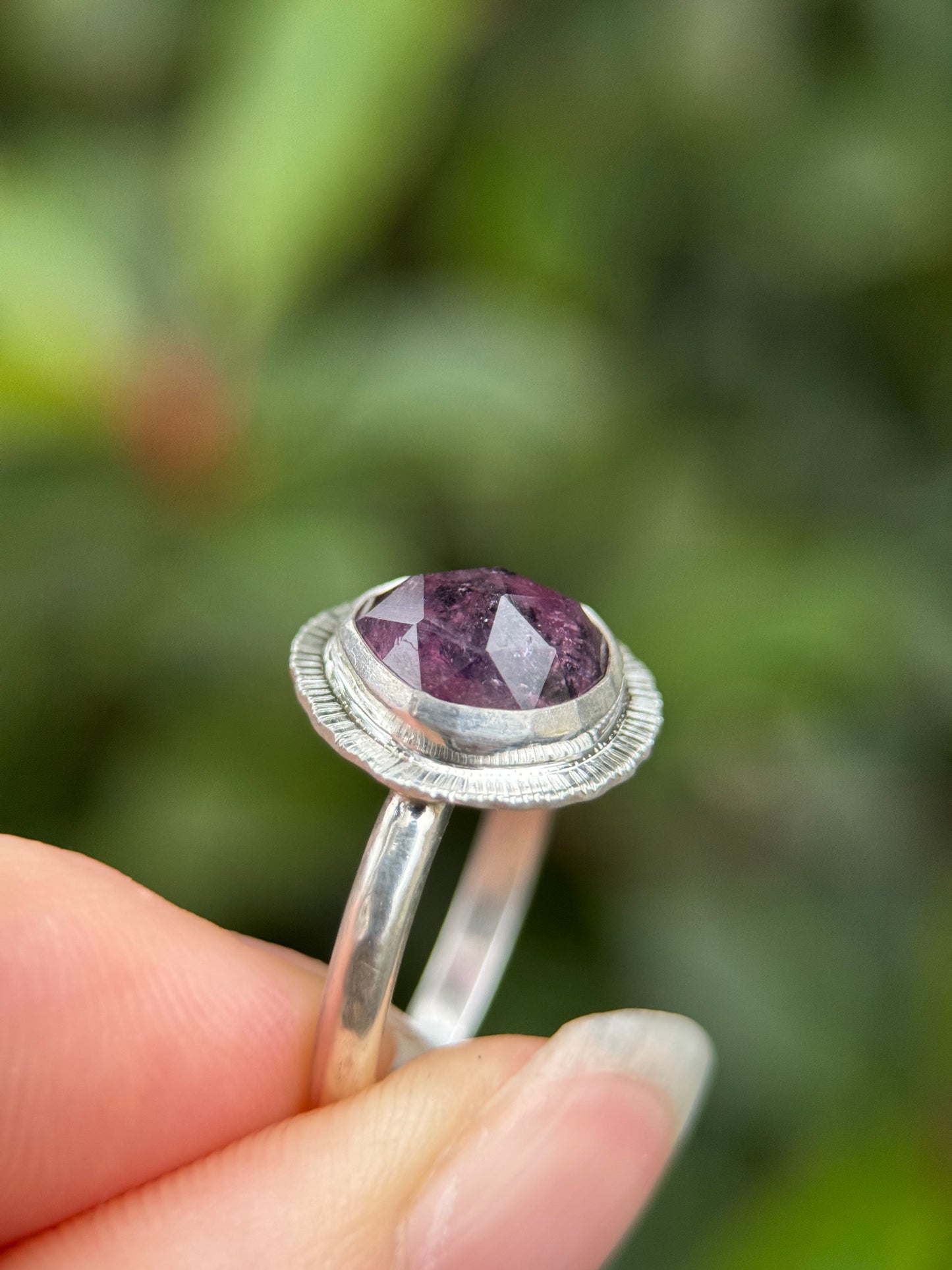 Rose cut Winza Sapphire ring