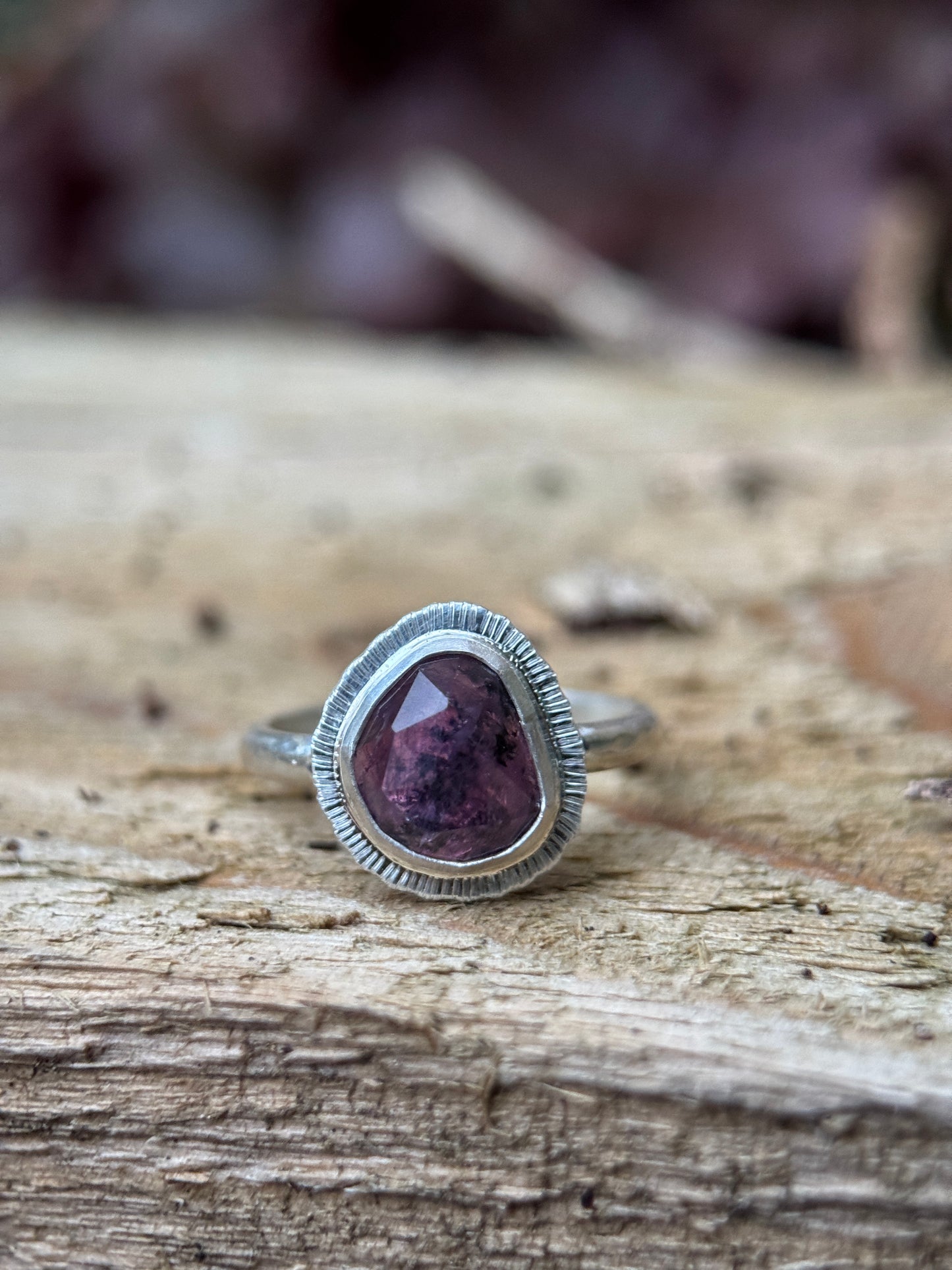 Rose cut Winza Sapphire ring