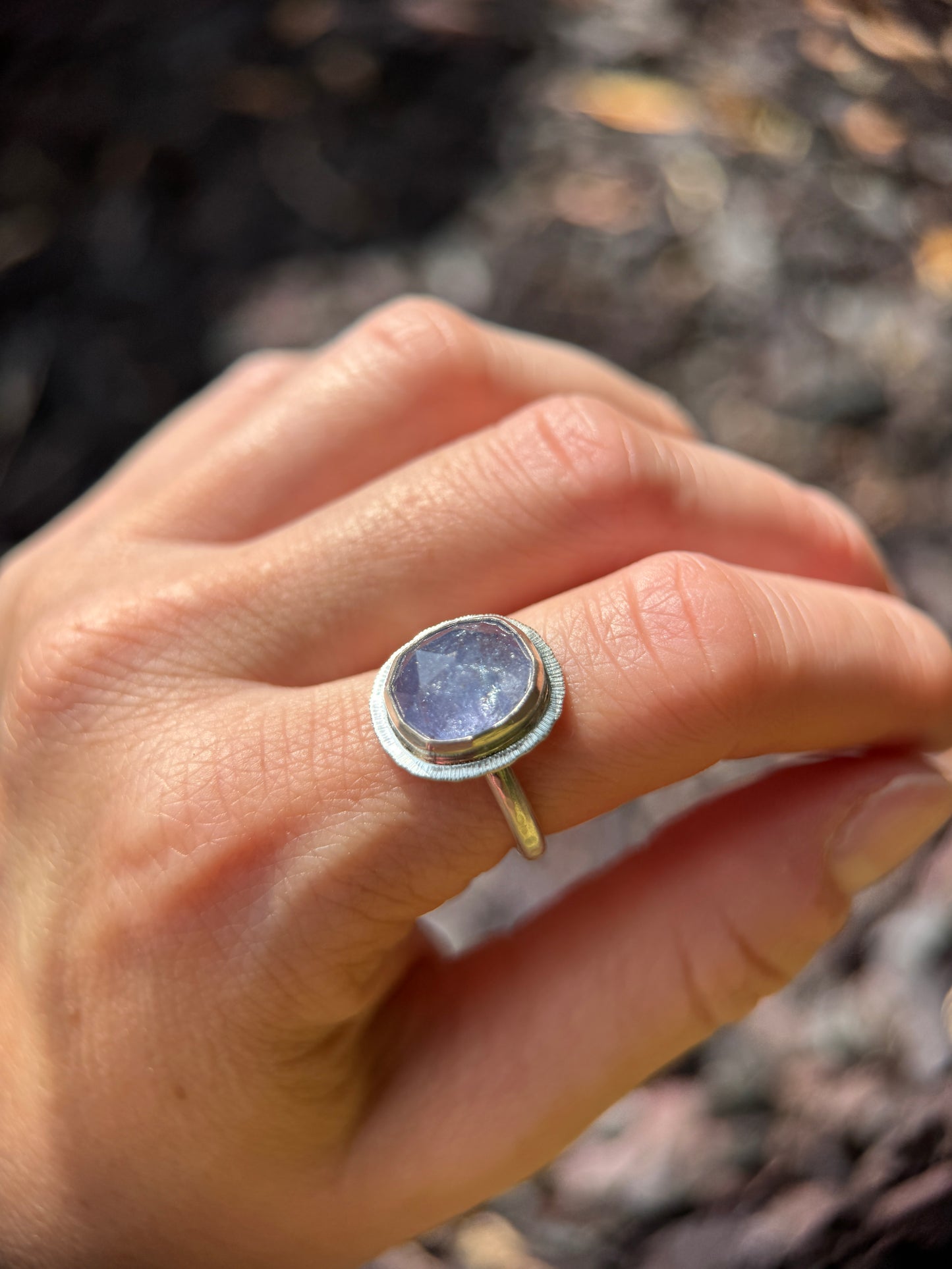 Rose cut Tanzanite ring