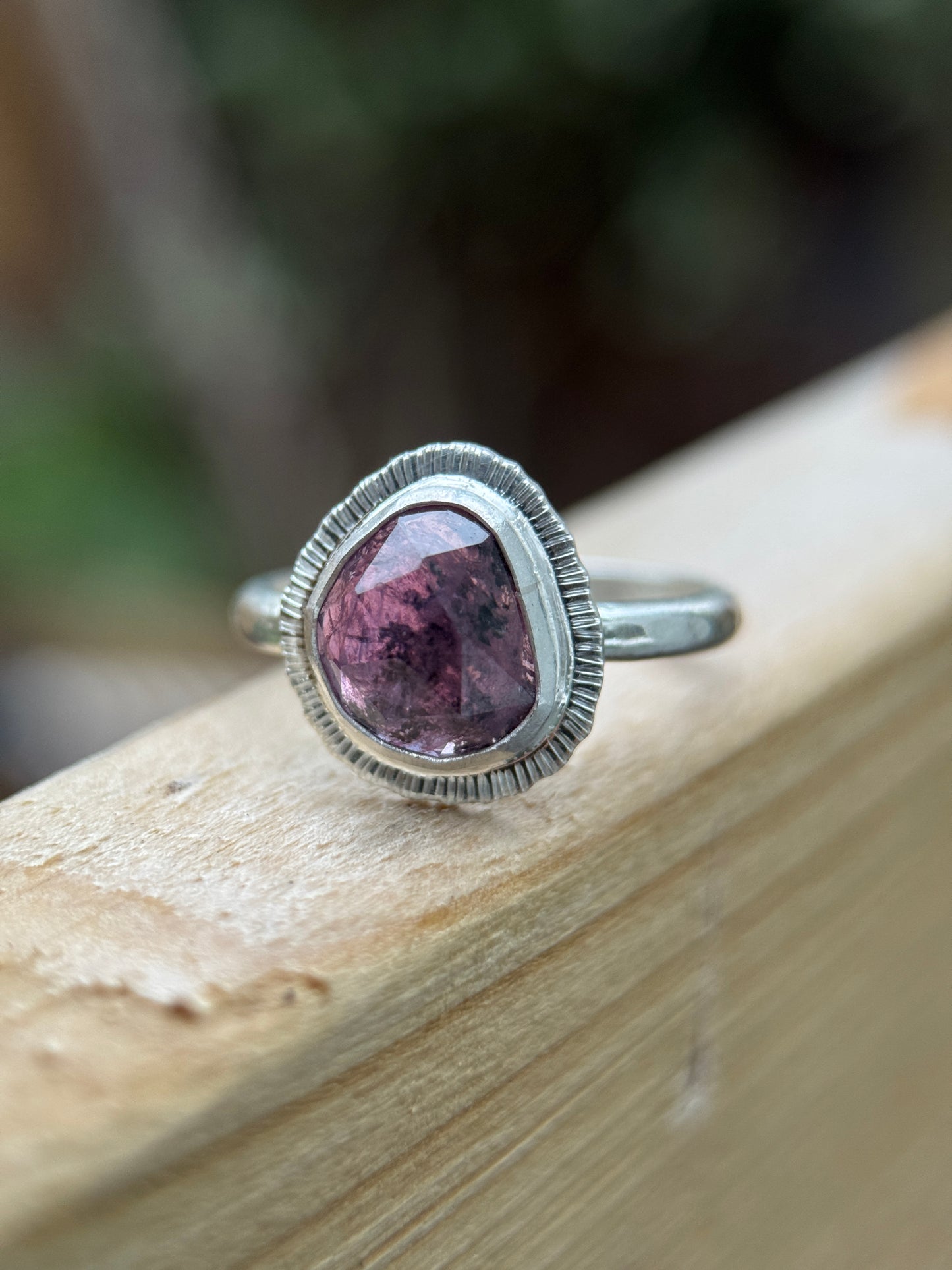 Rose cut Winza Sapphire ring