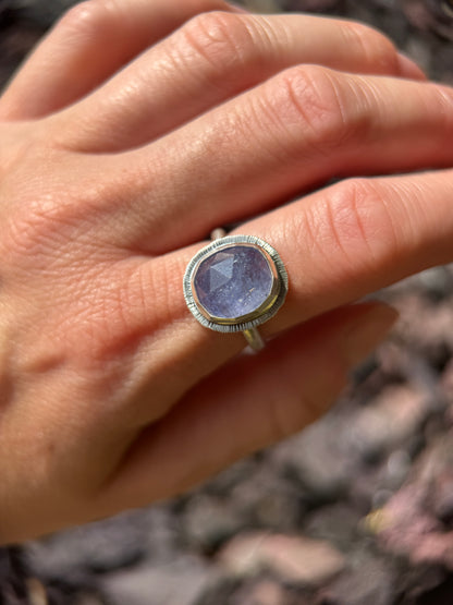 Rose cut Tanzanite ring