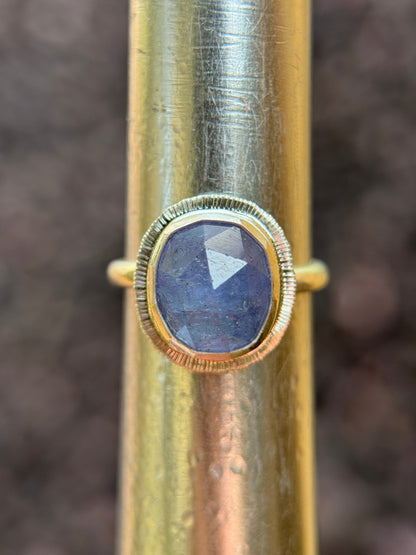 Rose cut Tanzanite ring