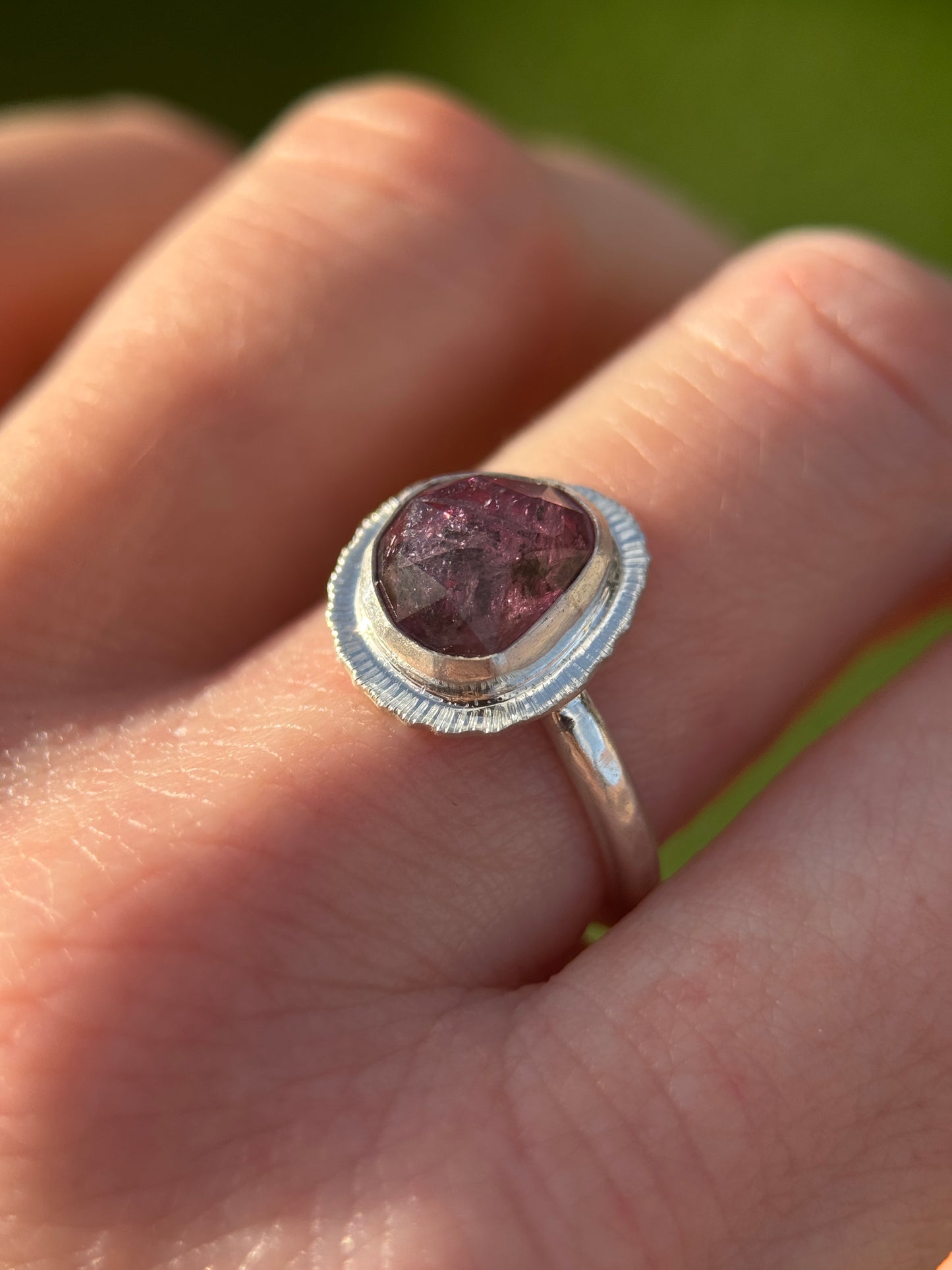 Rose cut Winza Sapphire ring