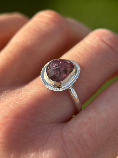 Rose cut Winza Sapphire ring