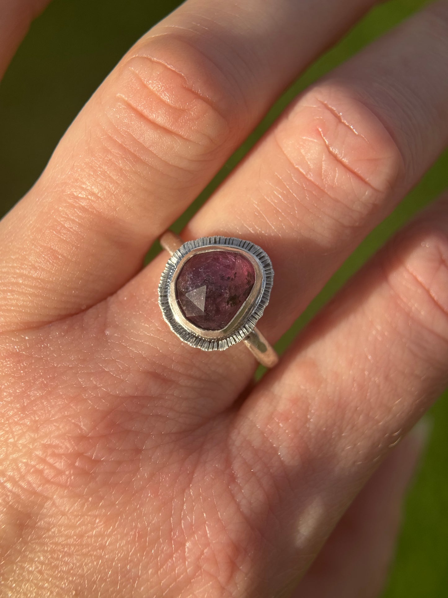 Rose cut Winza Sapphire ring