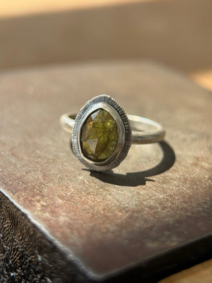 Rose cut Sphene ring
