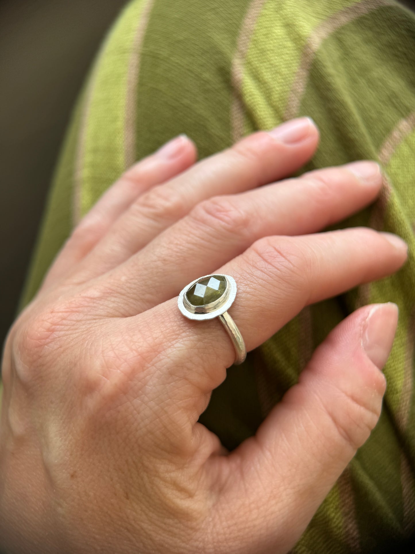 Rose cut Sphene ring