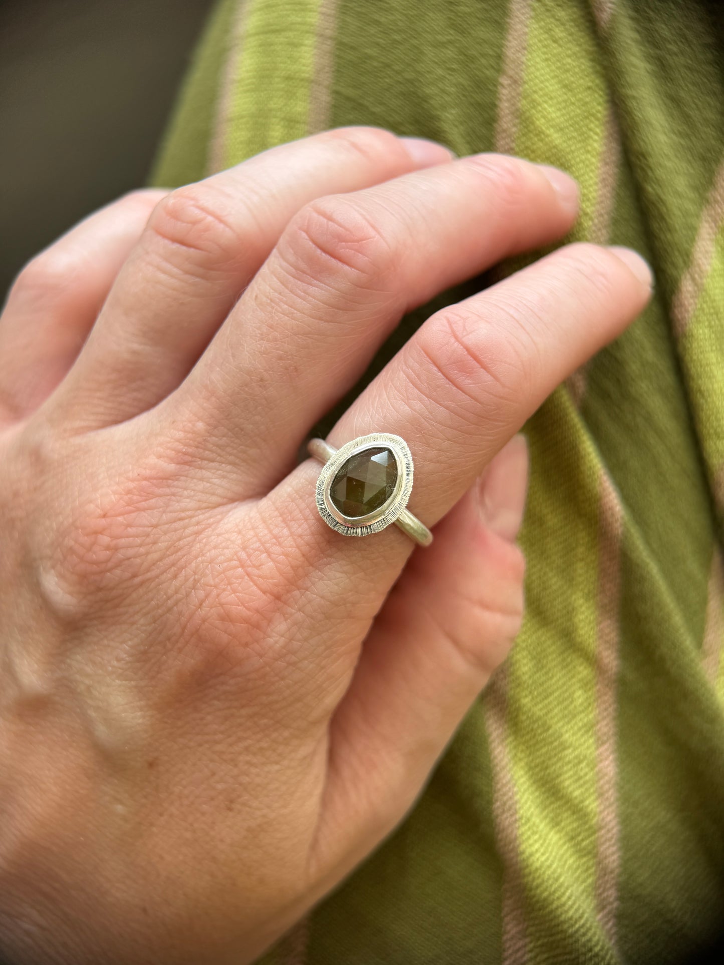 Rose cut Sphene ring