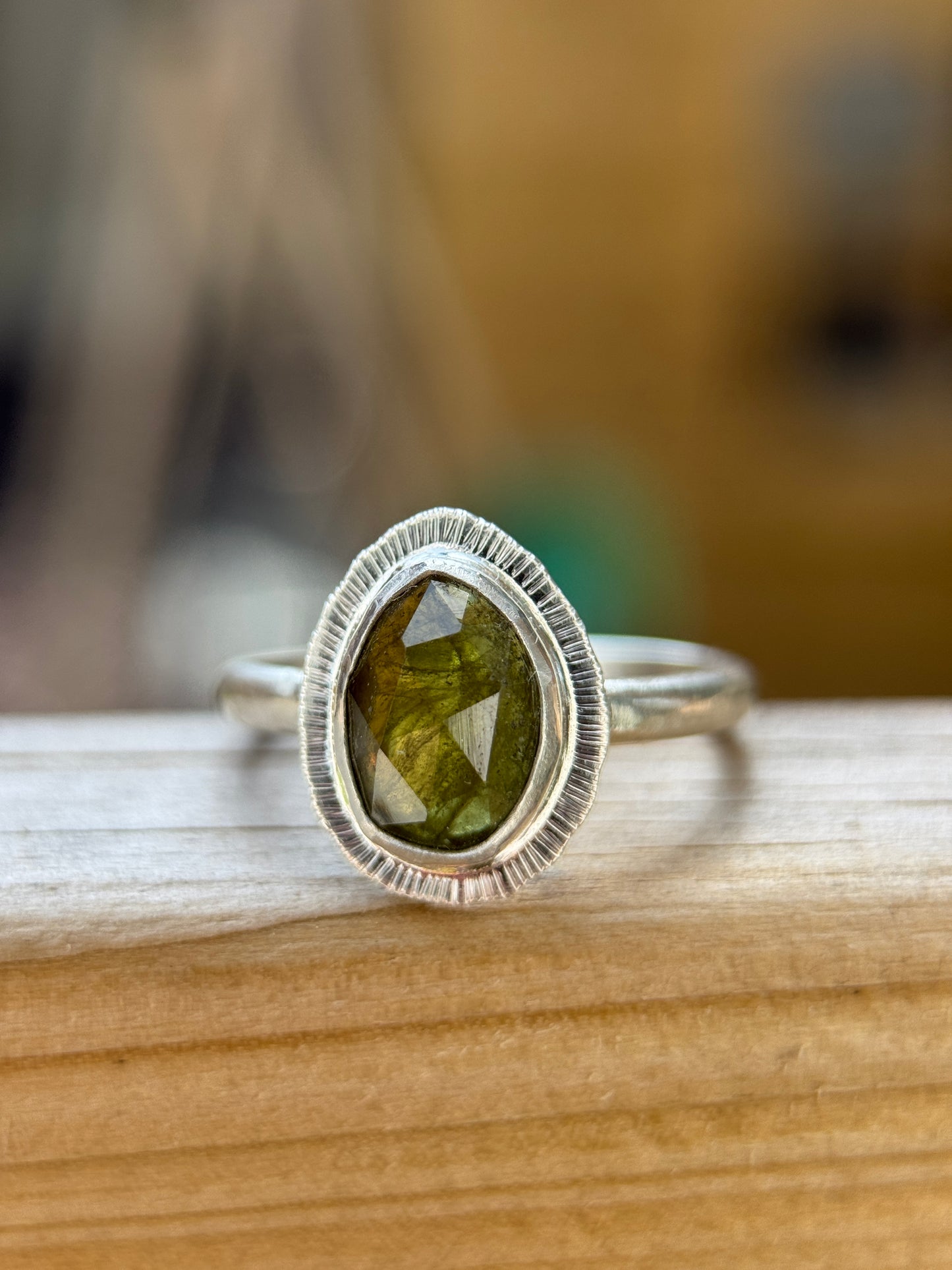 Rose cut Sphene ring