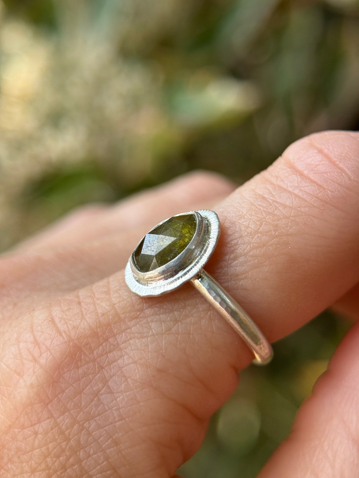 Rose cut Sphene ring