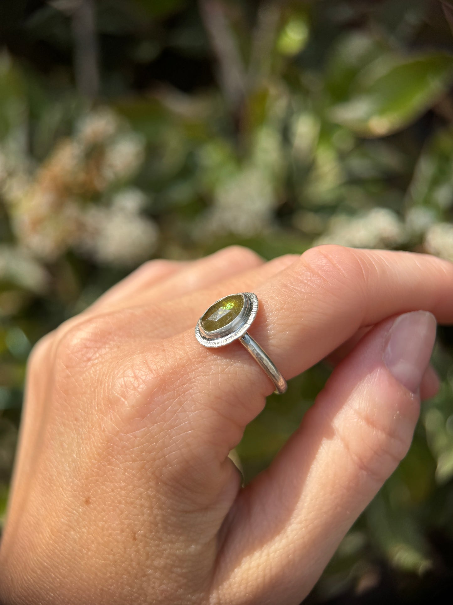 Rose cut Sphene ring