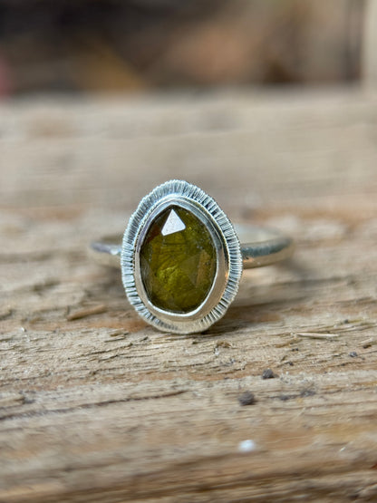 Rose cut Sphene ring