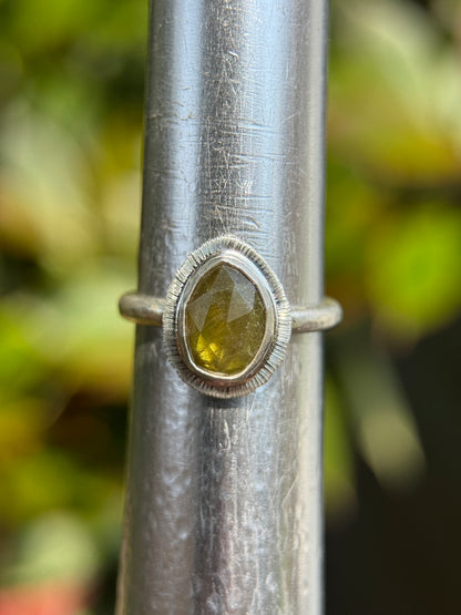 Rose cut Sphene ring