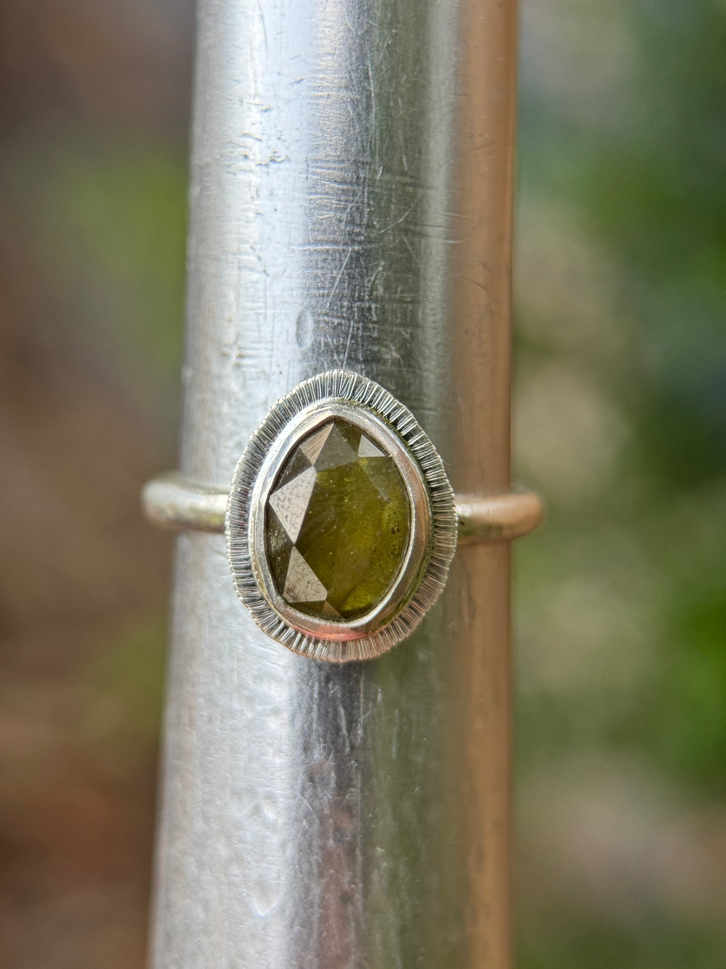Rose cut Sphene ring