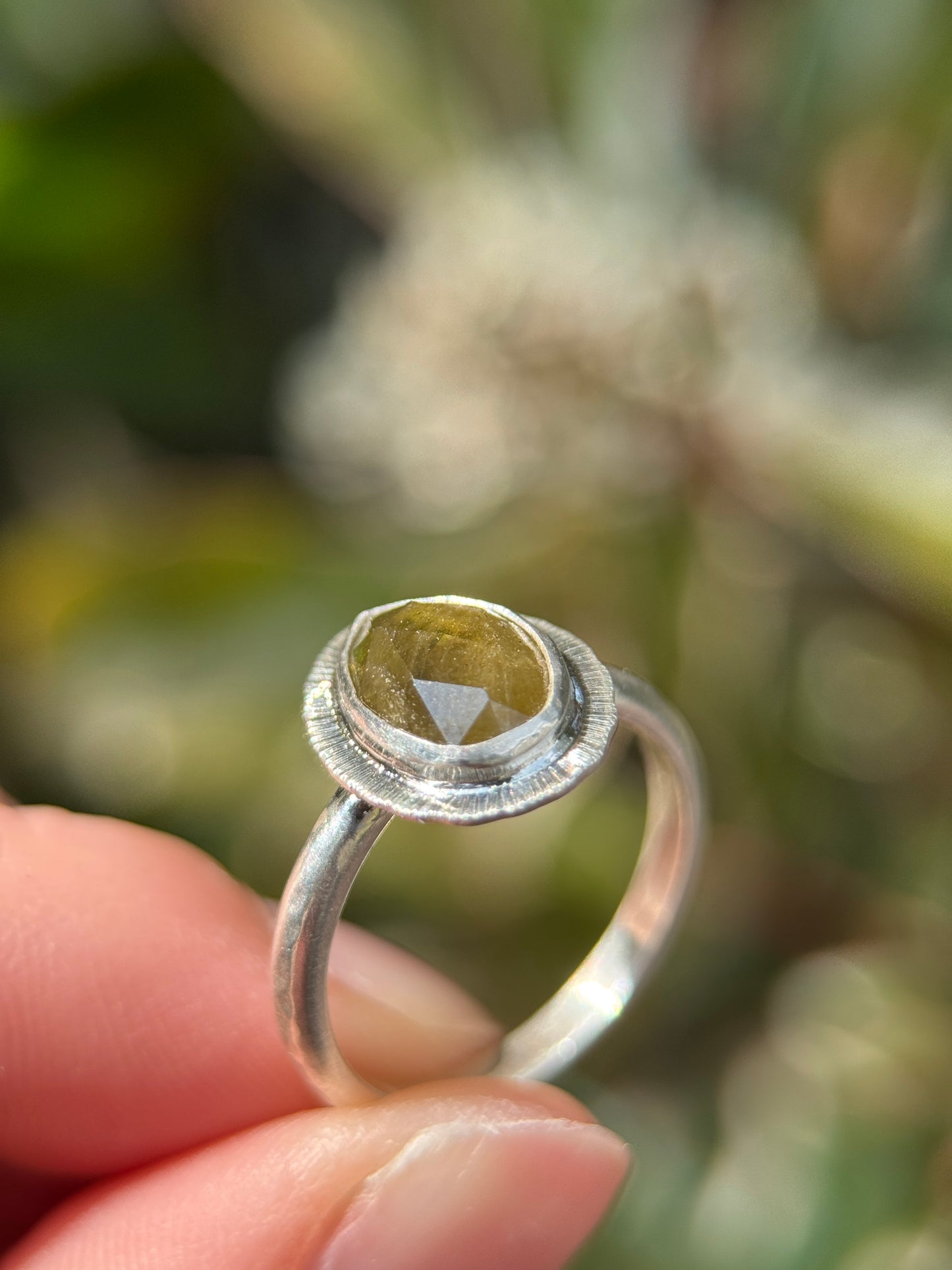 Rose cut Sphene ring