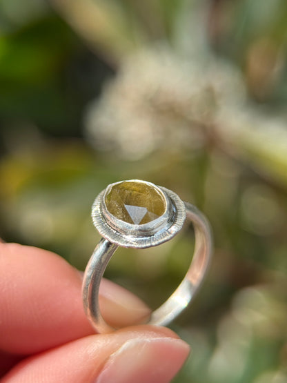 Rose cut Sphene ring