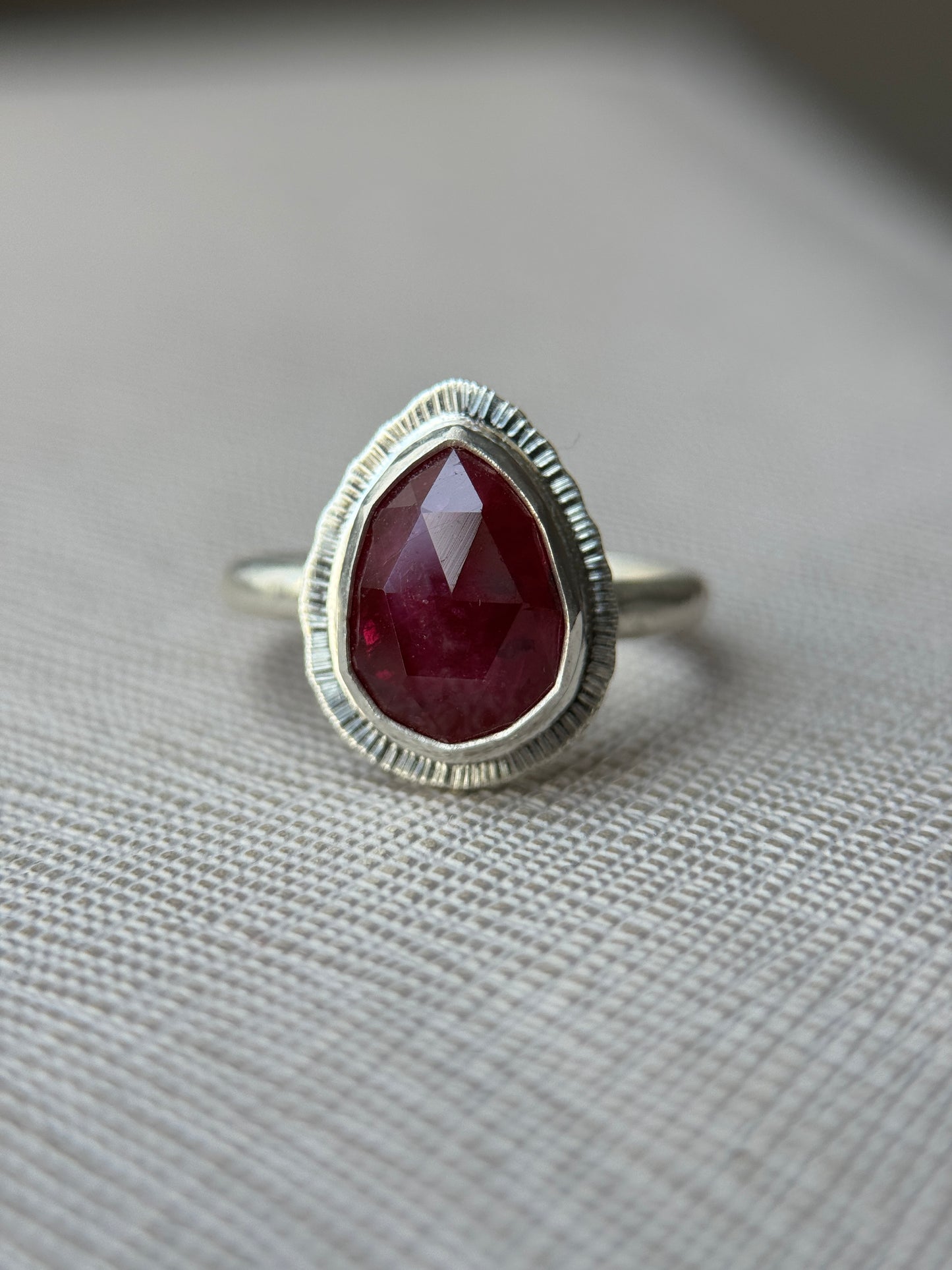 Rose cut Winza Ruby ring