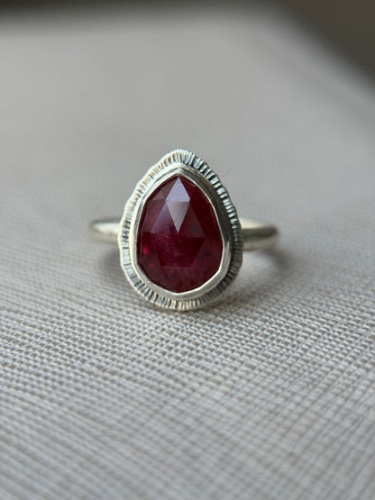 Rose cut Winza Ruby ring