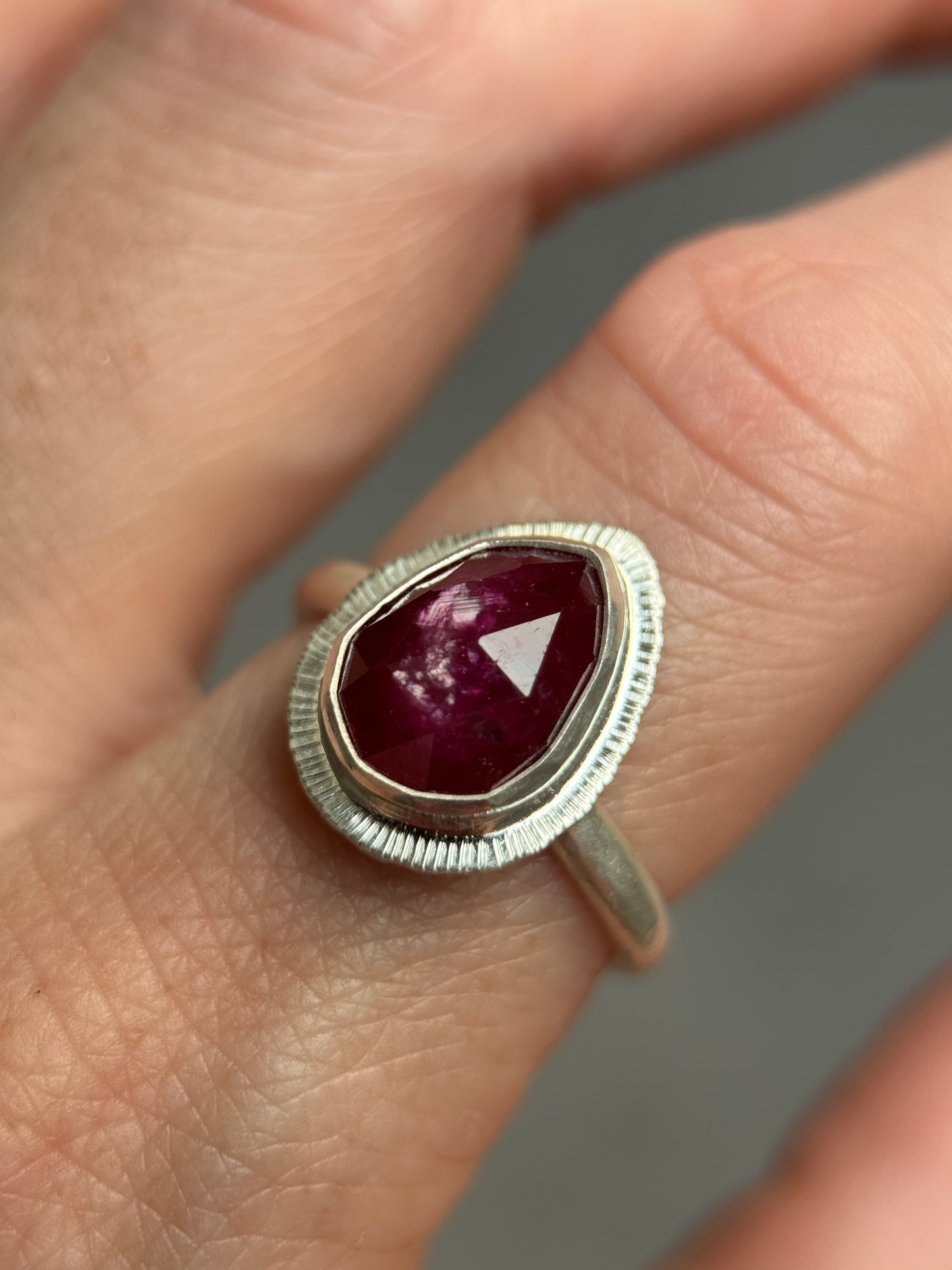 Rose cut Winza Ruby ring