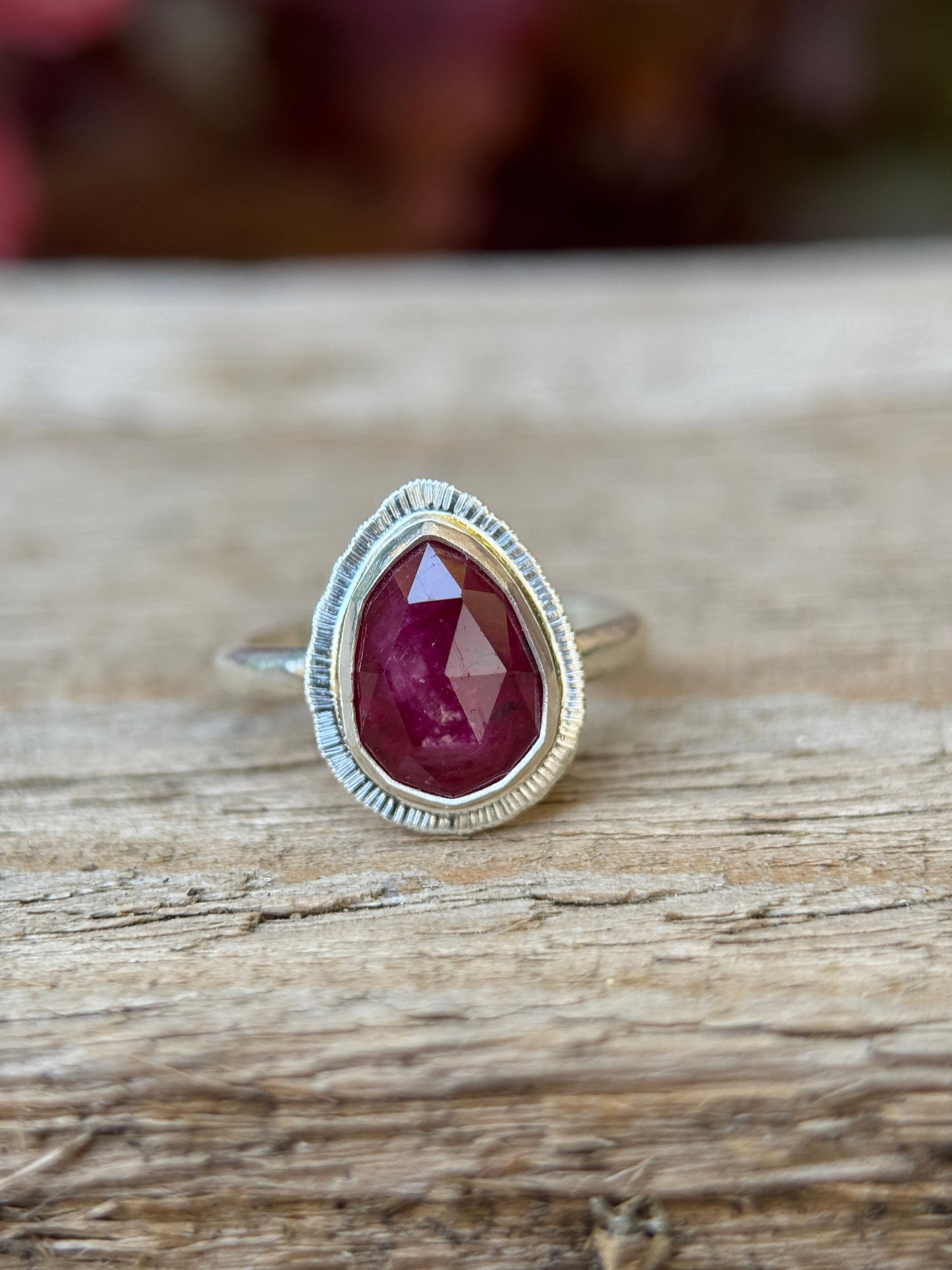 Rose cut Winza Ruby ring