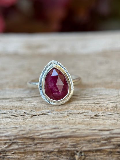 Rose cut Winza Ruby ring