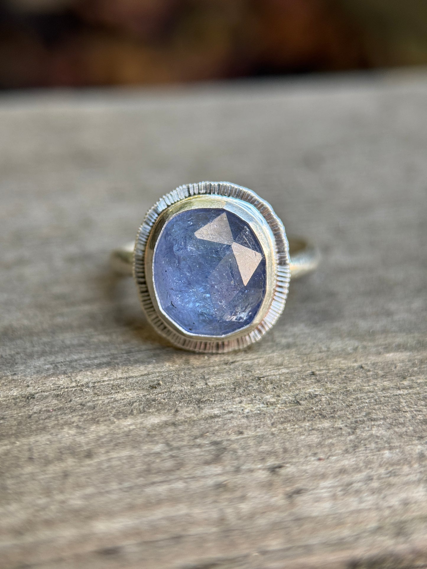 Rose cut Tanzanite ring