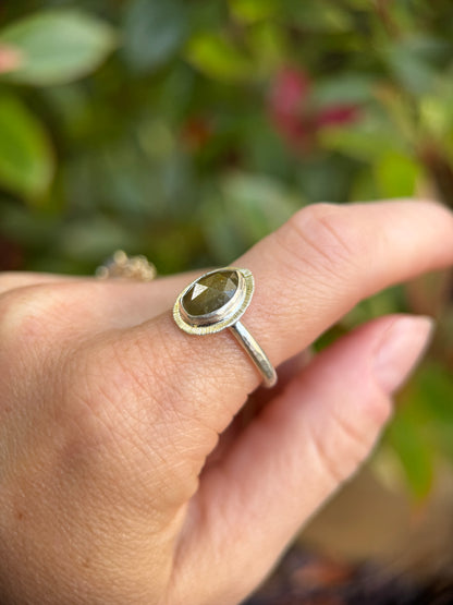 Rose cut Sphene ring