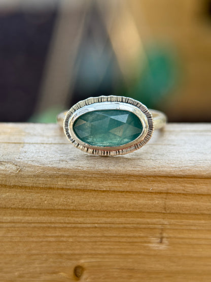 Rose cut East to West Grandidierite ring
