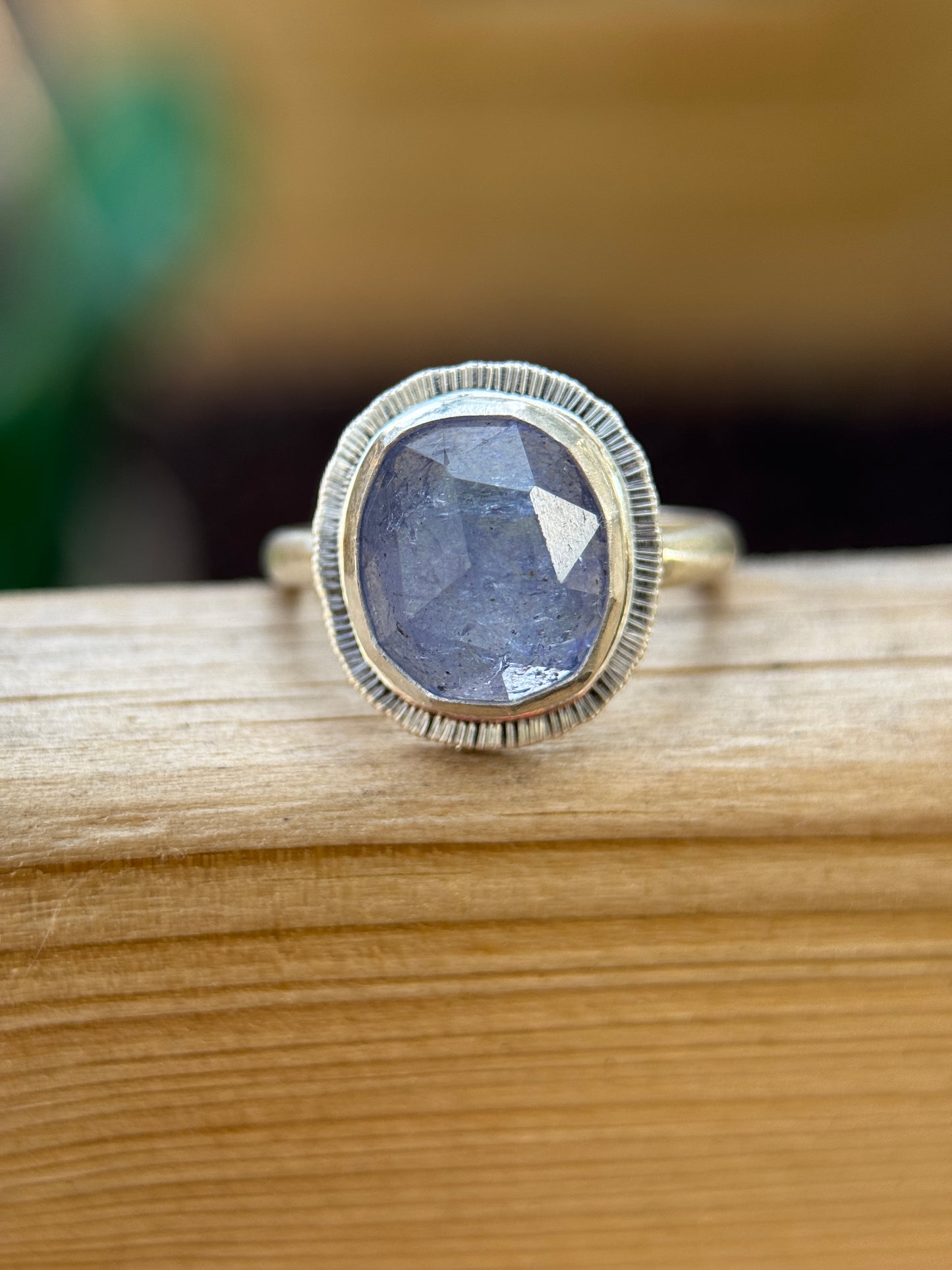 Rose cut Tanzanite ring