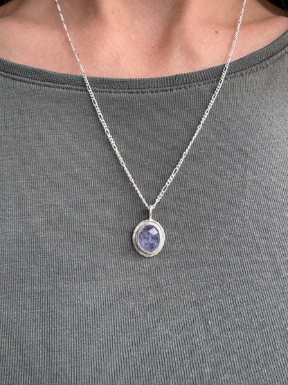 Rose cut Tanzanite pendant