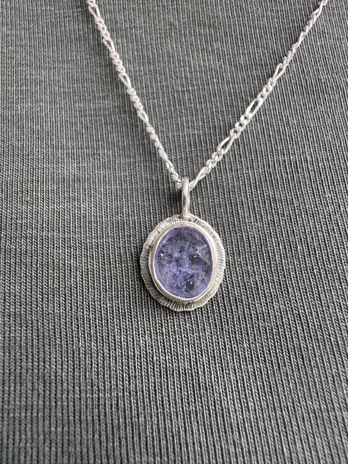 Rose cut Tanzanite pendant