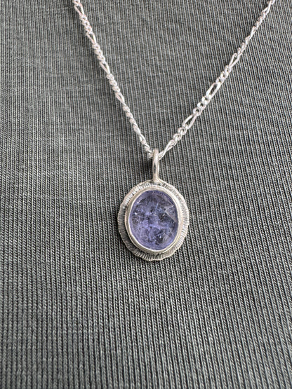 Rose cut Tanzanite pendant
