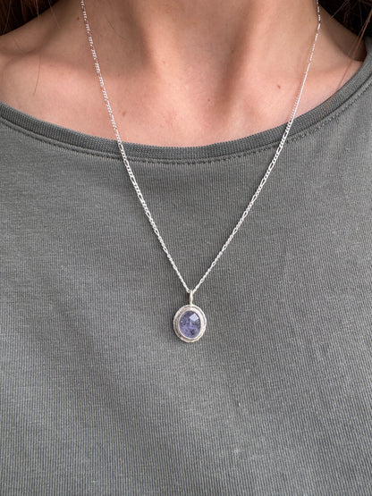 Rose cut Tanzanite pendant
