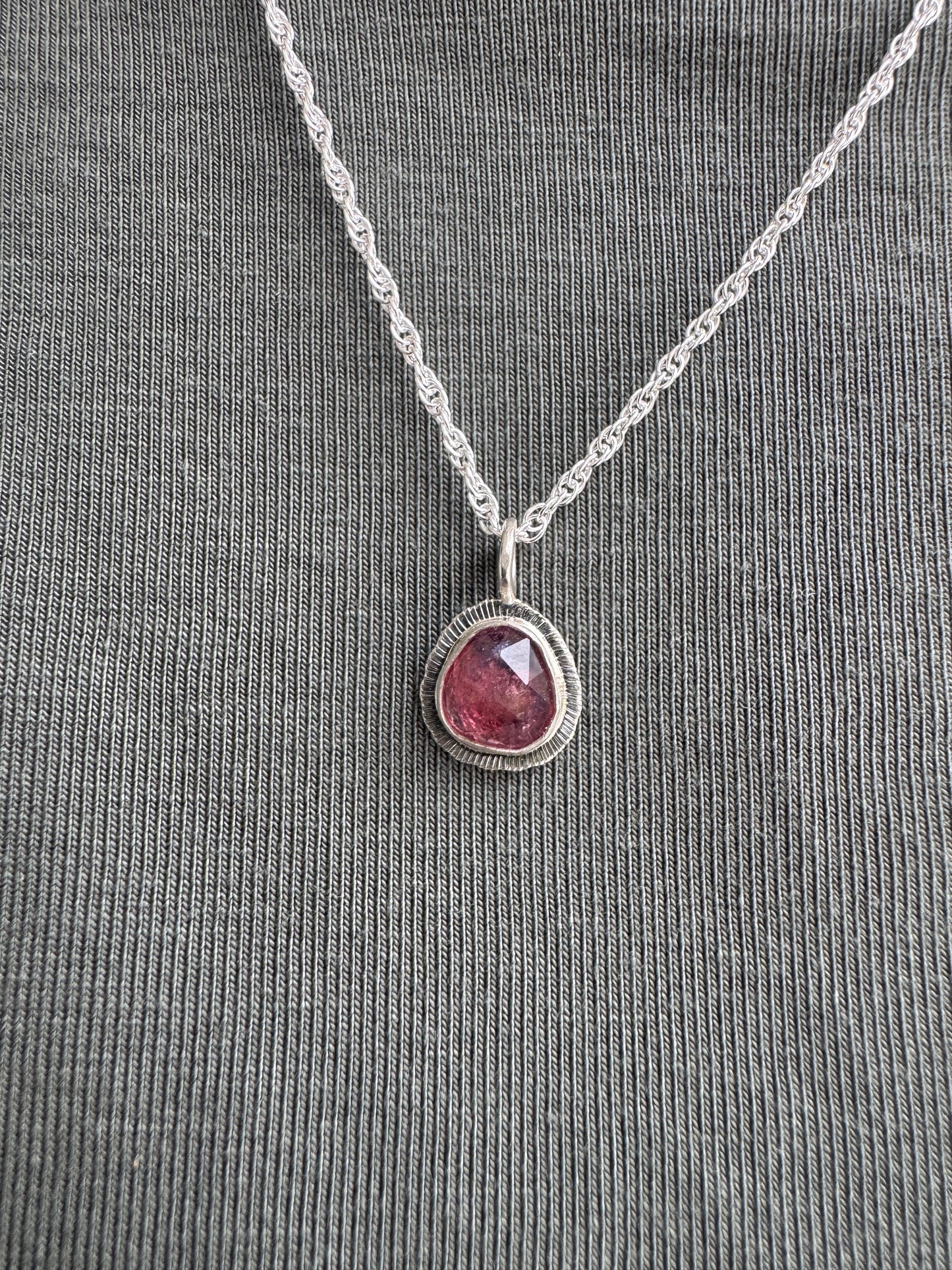 Rose cut Winza Sapphire pendant