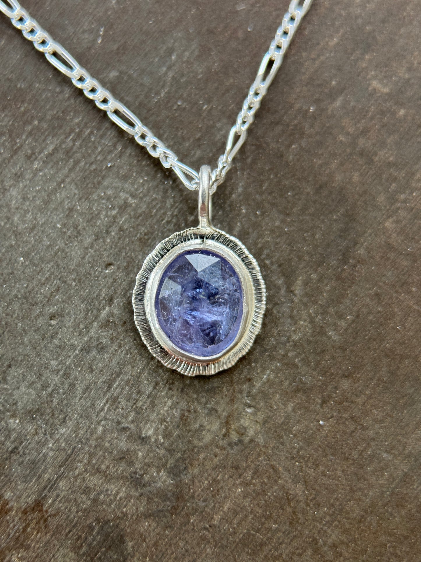 Rose cut Tanzanite pendant