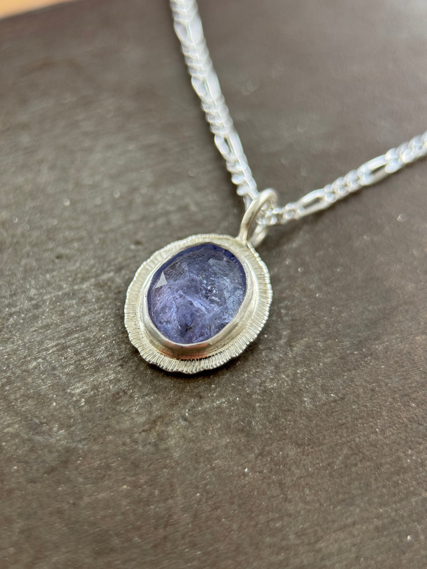 Rose cut Tanzanite pendant