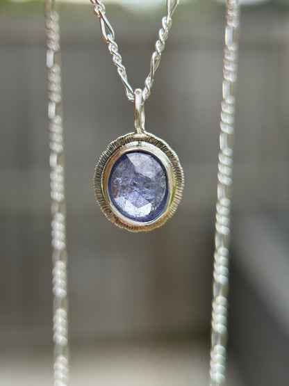 Rose cut Tanzanite pendant