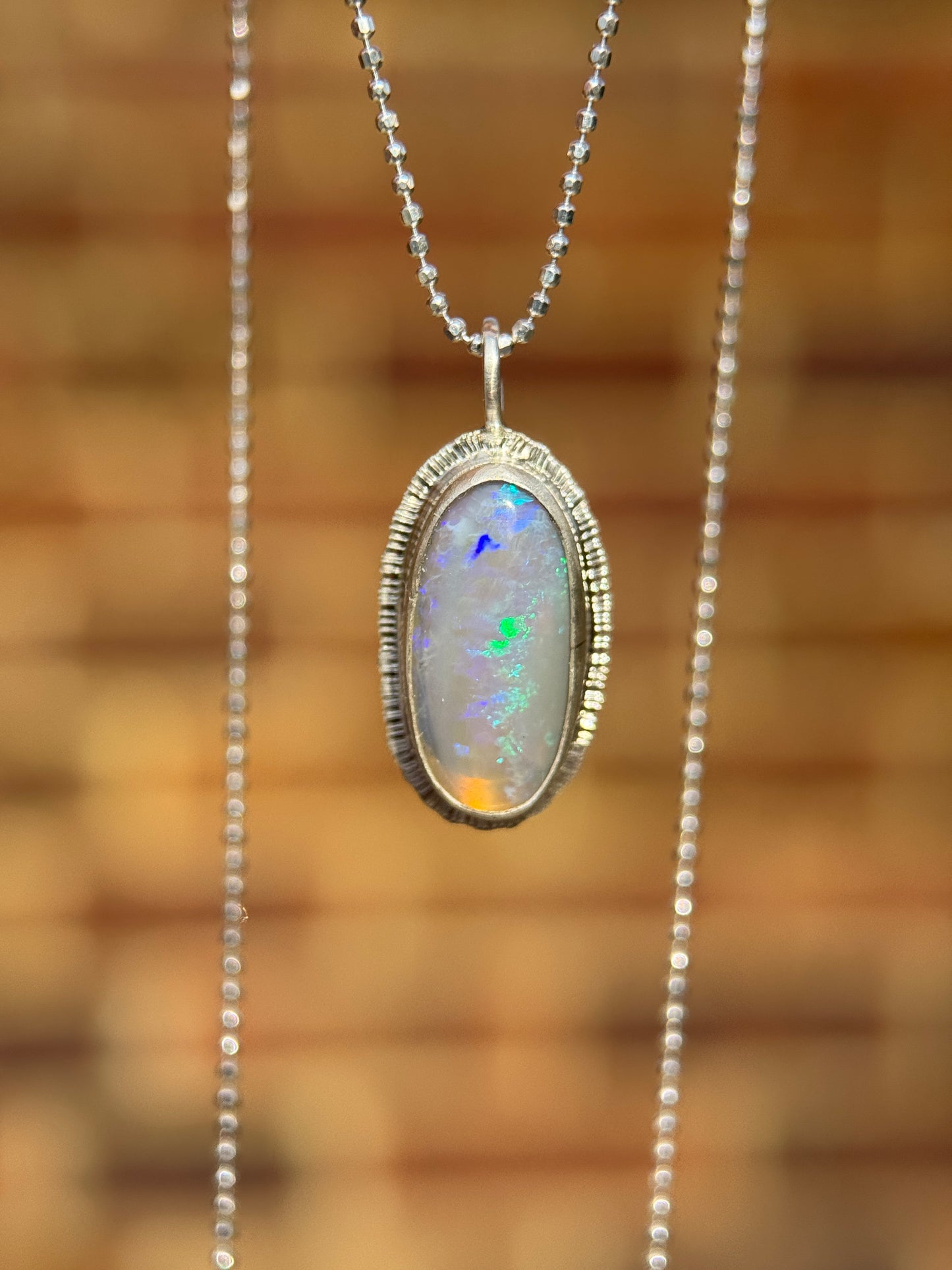 Australian Crystal Opal oval pendant