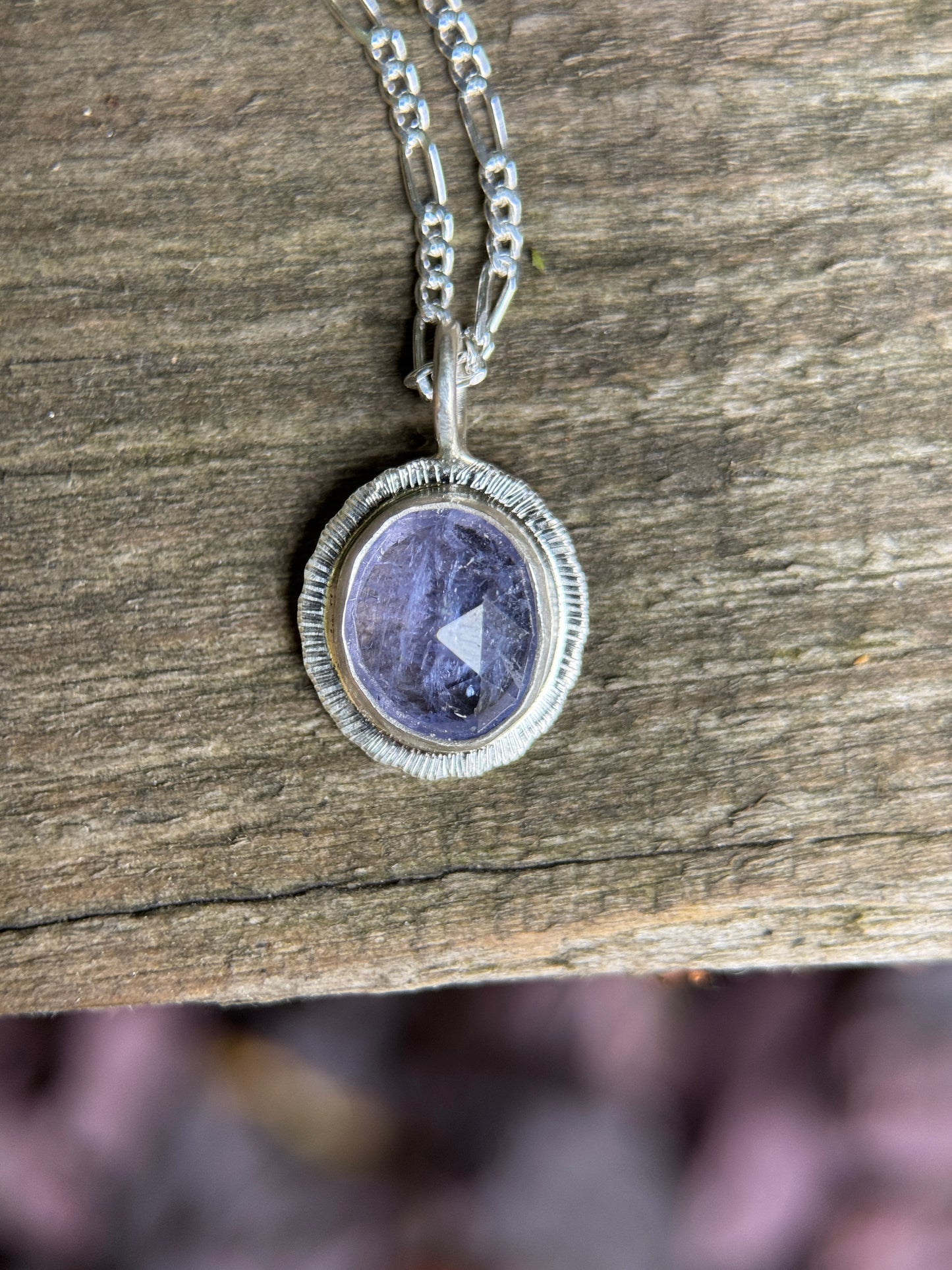 Rose cut Tanzanite pendant