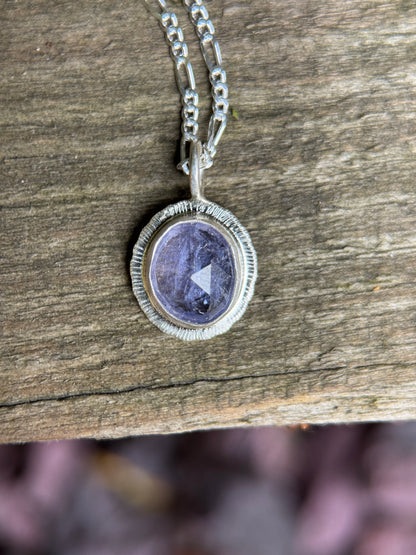 Rose cut Tanzanite pendant