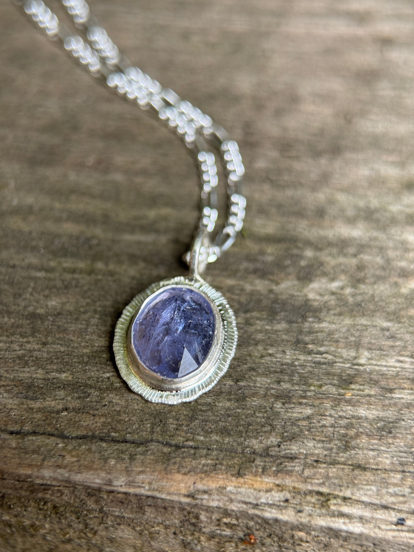 Rose cut Tanzanite pendant