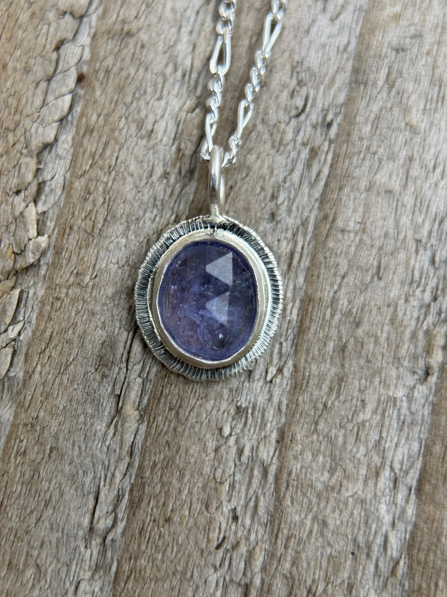 Rose cut Tanzanite pendant