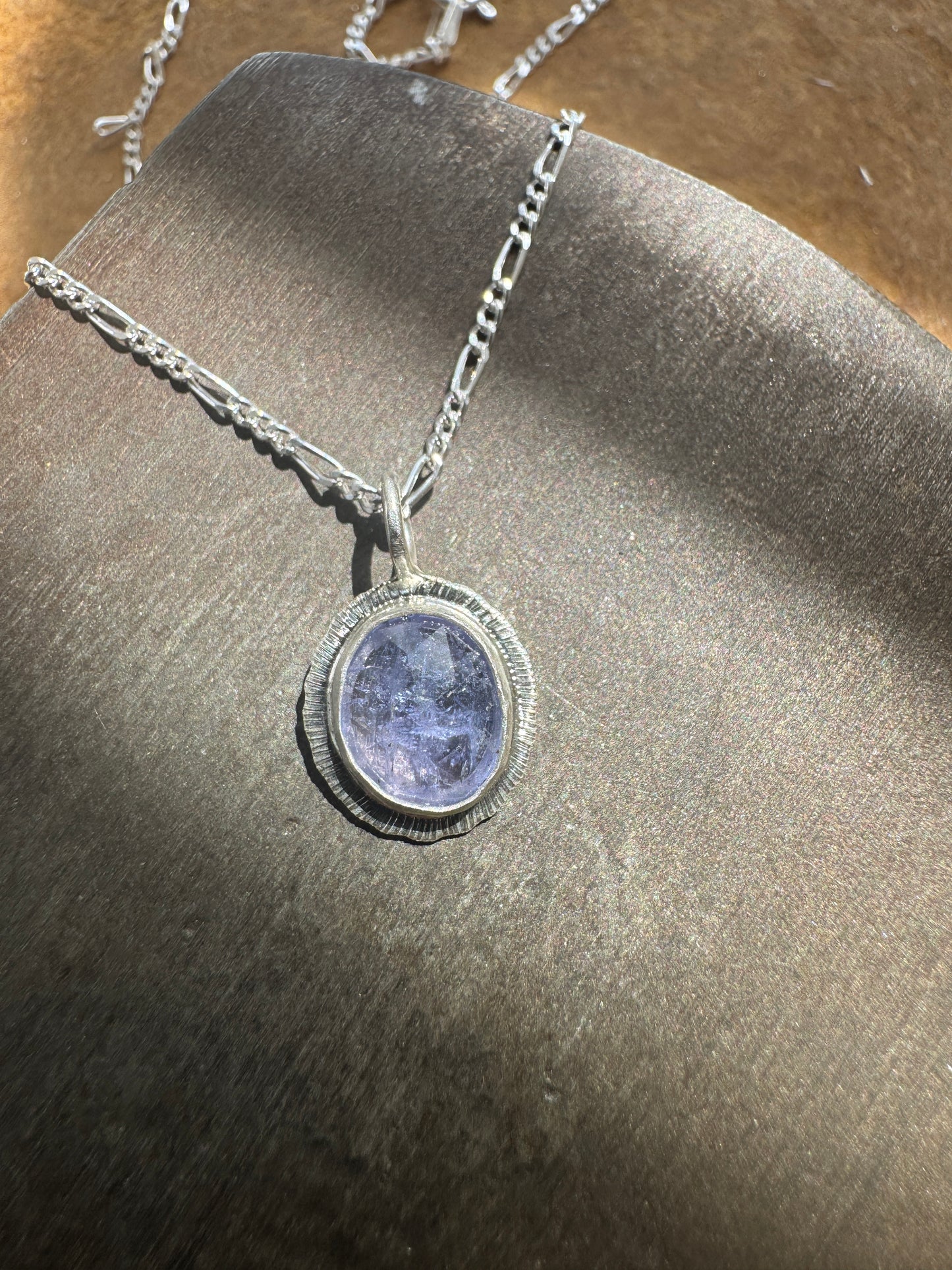 Rose cut Tanzanite pendant