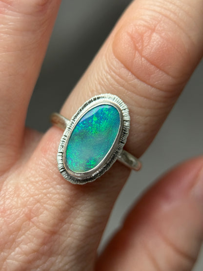 Australian solid Opal ring