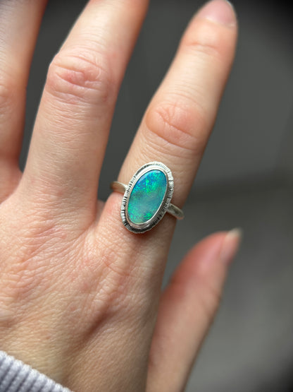 Australian solid Opal ring