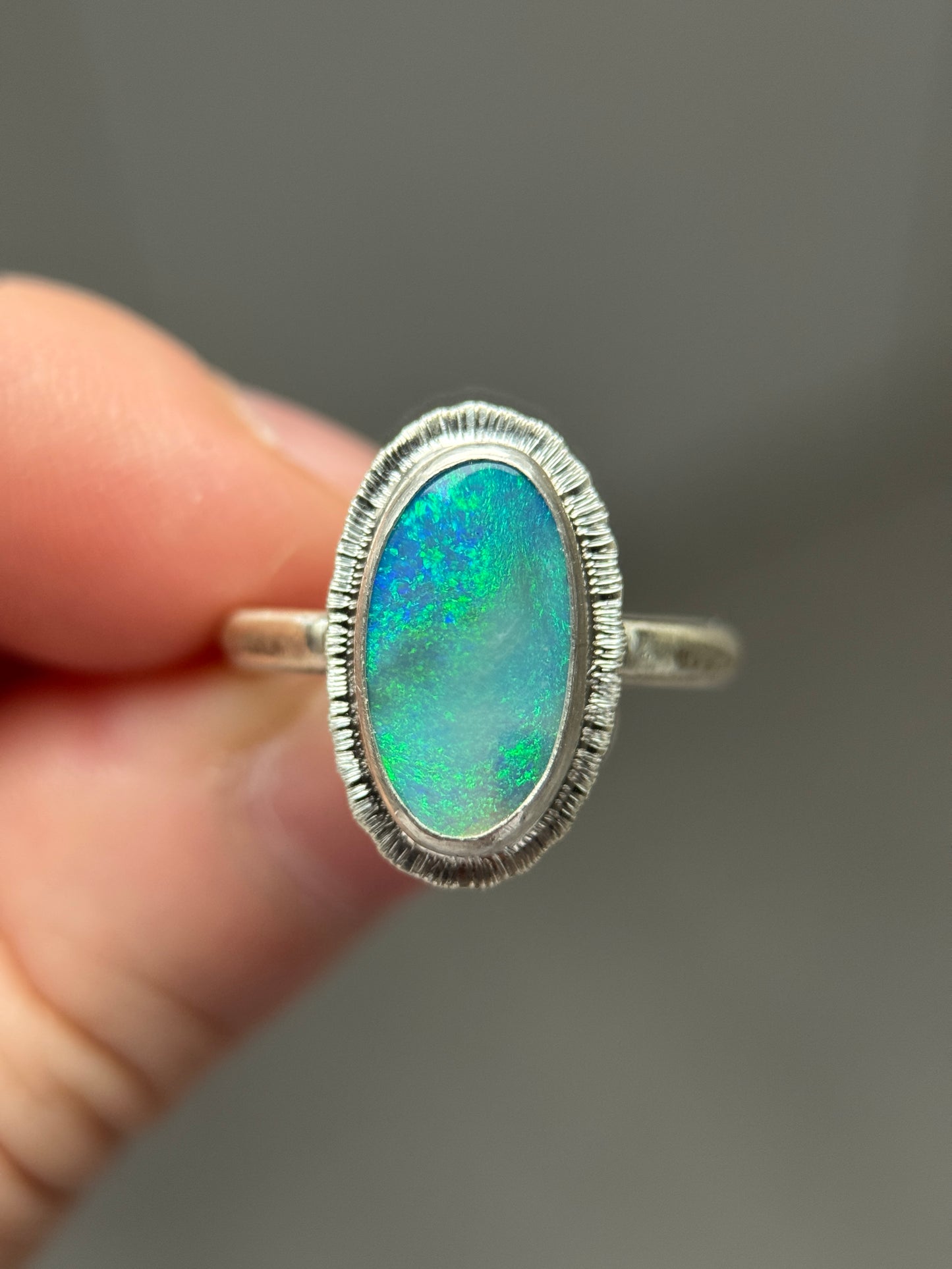 Australian solid Opal ring