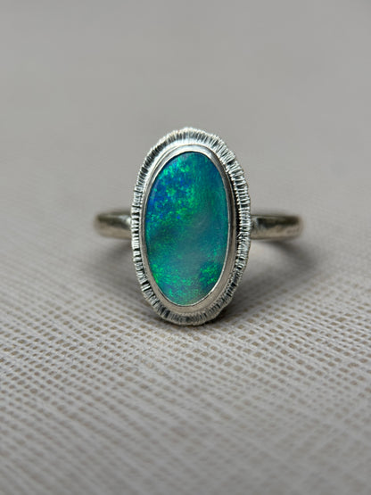 Australian solid Opal ring