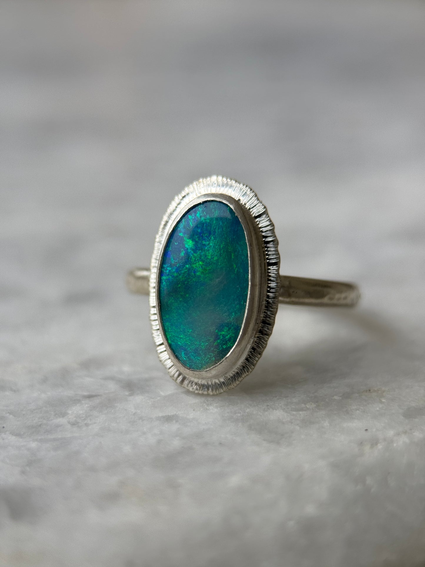 Australian solid Opal ring