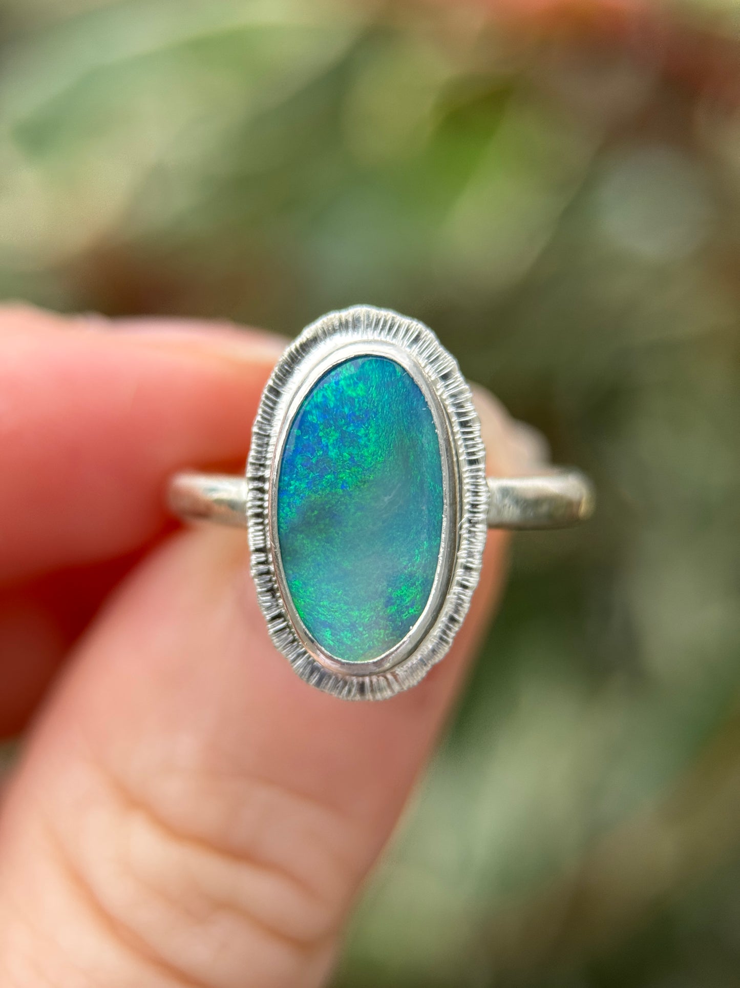 Australian solid Opal ring